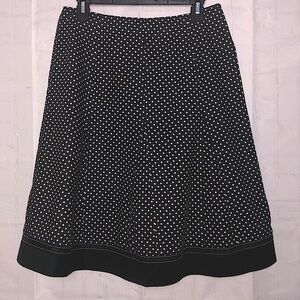 Dress Barn Polka Dot Black And White Skirt Size 4